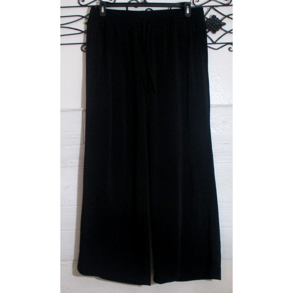 Lane Bryant Women's Pants Size 14/16 Black Elastic Waist